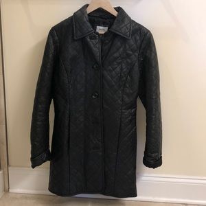 Neiman Marcus Lamb Leather Coat